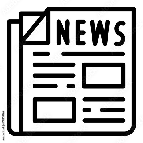 newspaper icon line
