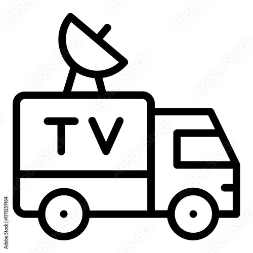 news van icon line