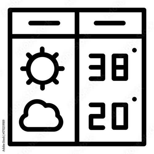 weather forecast icon line