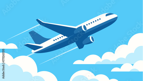 Airplane Flying Over White Clouds on Sunny Day
