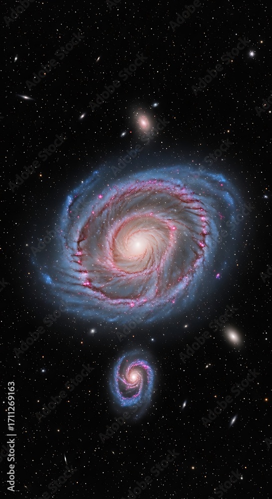 Obraz premium Spiral Galaxy in Deep Space.