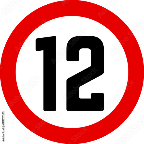 Speed limit 12 sign