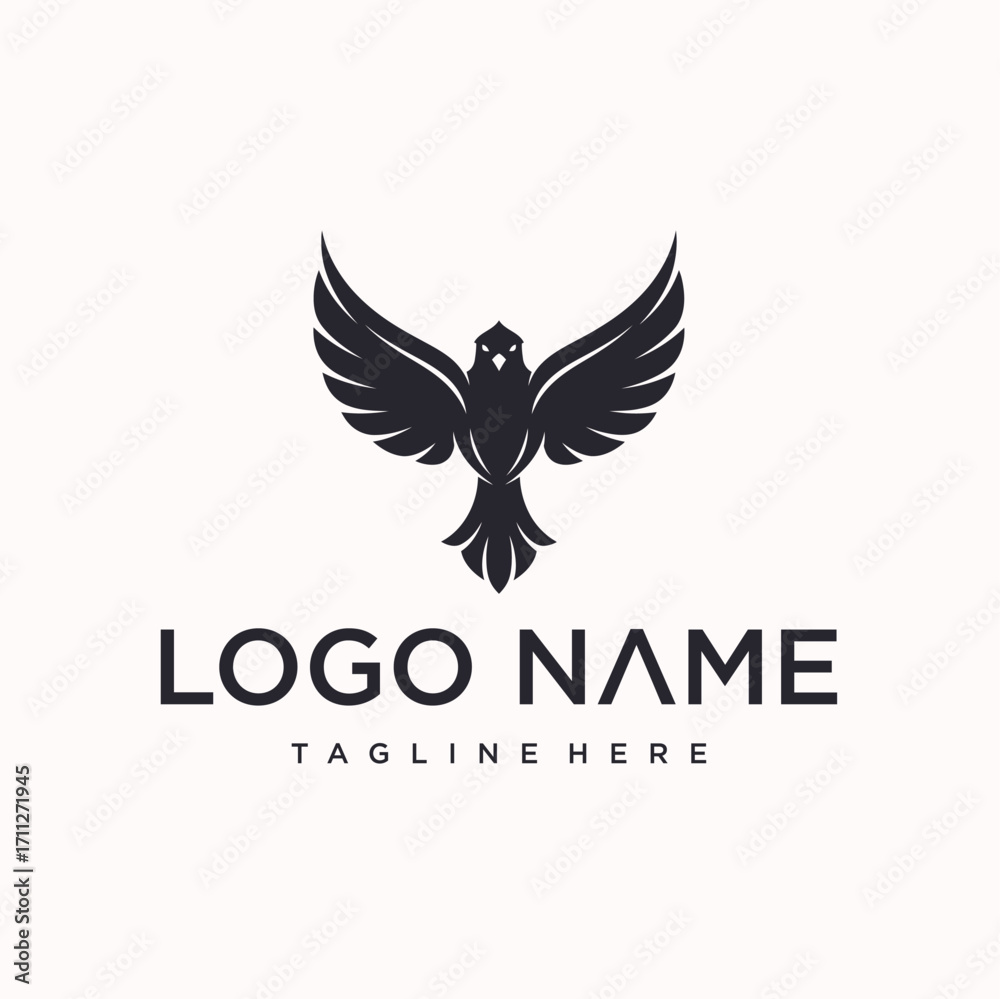 Fototapeta premium vector eagle wing logo design. creative logo