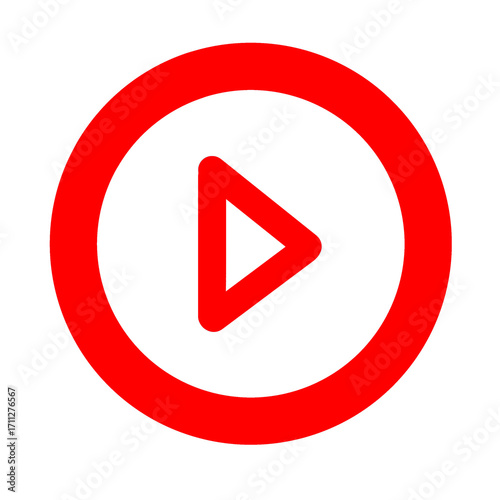 Red Play Button in Circle Icon – Media Control Symbol Free Download Red Play Button in Circle Icon – Media Control Symbol - GFXLoad
