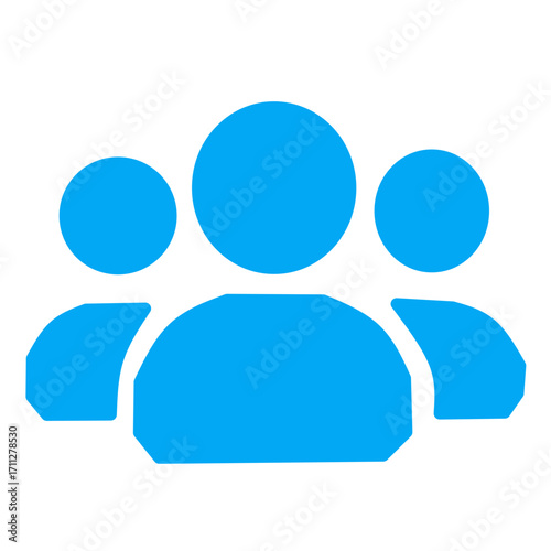 Group of People Icon Blue 
