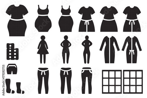 Clothing and accessories icons