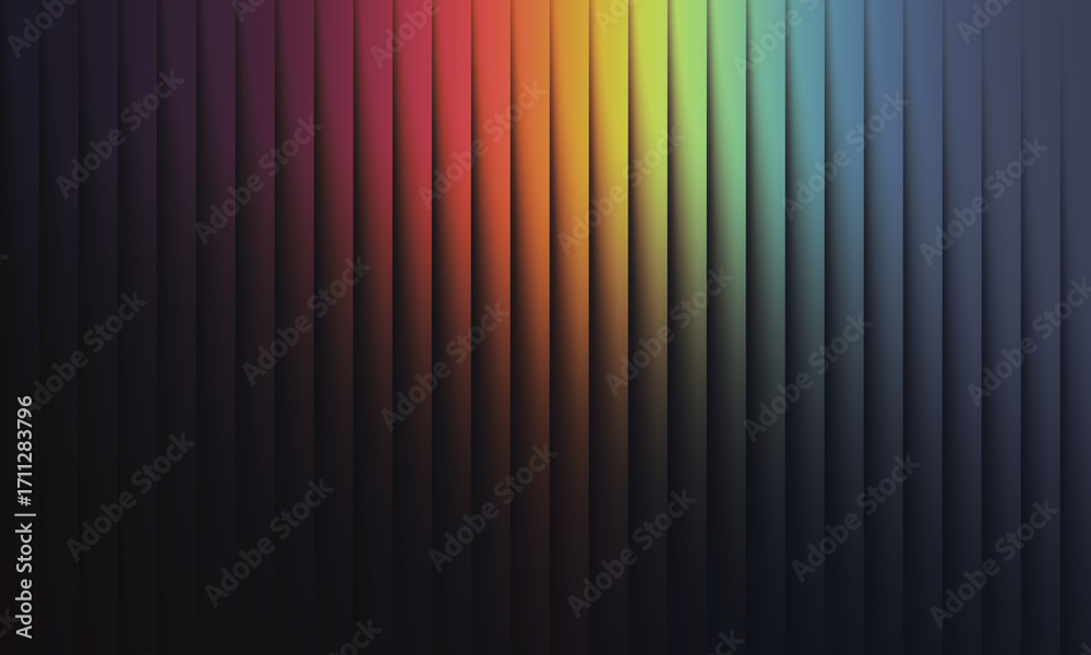 Obraz premium Vertical stripes with a bright rainbow color spectrum effect