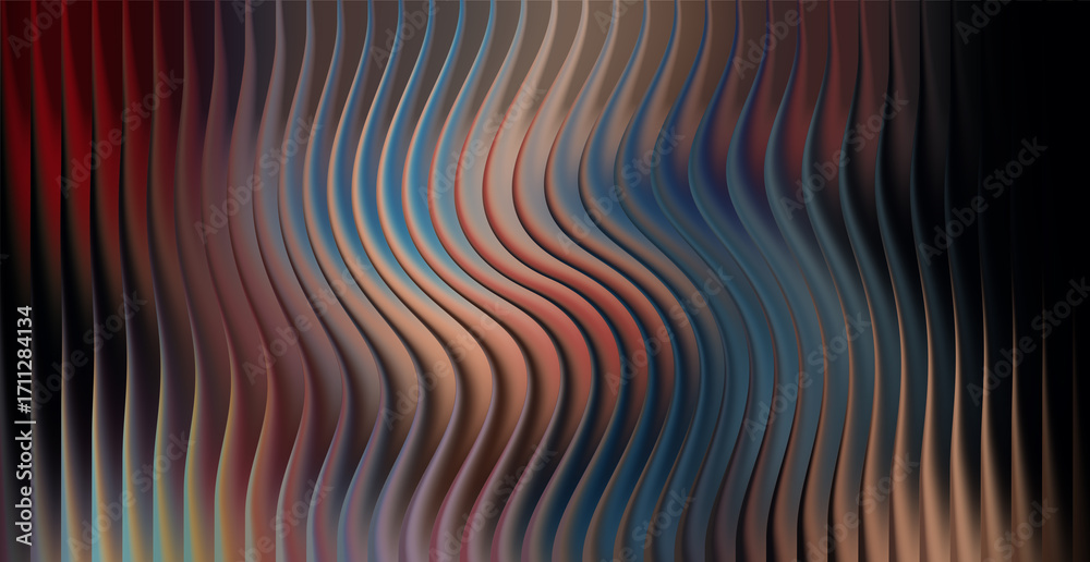 Fototapeta premium Abstract multicolored wavy vertical lines background