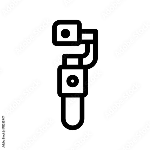 Handheld Gimbal Line Icon of Tripods & Stabilizers Icon Set