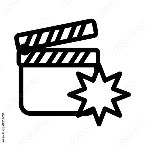 Action Line Icon of Film Genres Icon Set
