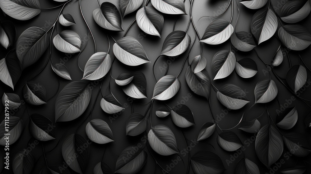 Monochromatic leaf pattern texture Monochromatic leaf pattern texture