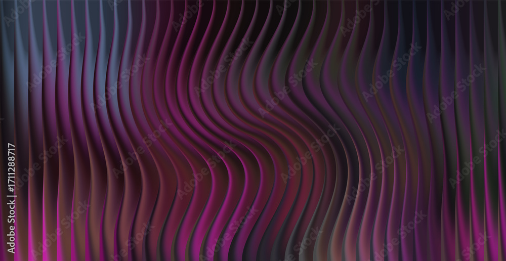 Obraz premium Abstract wavy lines with purple and blue color gradient
