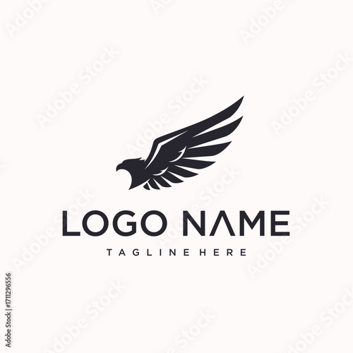 vector eagle wing logo design. creative logo