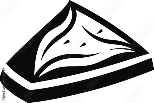 Elegant Triangular Baklava Vector Illustration Clean Line Art