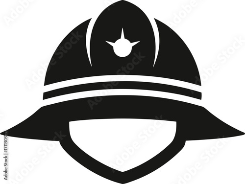 Fireman's Safety Helmet Headgear Icon