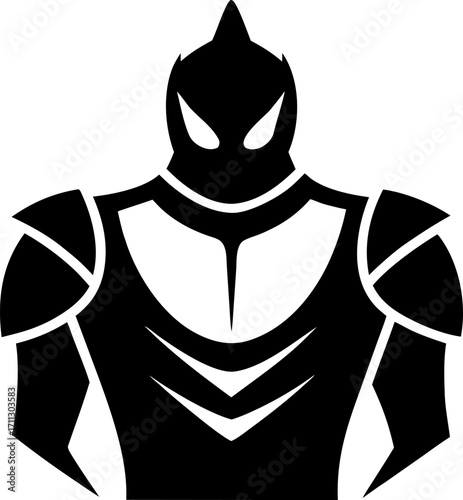 Medieval Knight's Breastplate Armor Silhouette