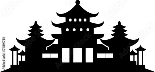 Vector Illustration of Hue Vietnam's Iconic Architecture