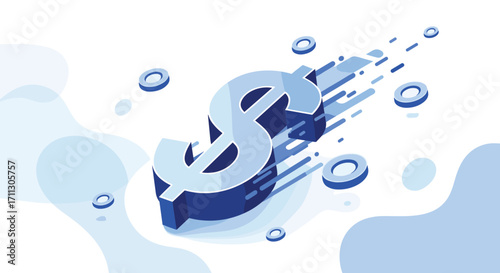 Swift financial growth symbolizes rapid income generation and expanding economic opportunities.