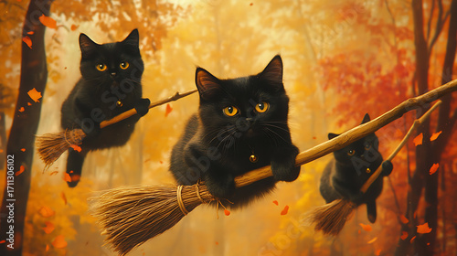 Adorable Halloween-themed background design, ideal for creating playful and festive backdrops or wallpapers.