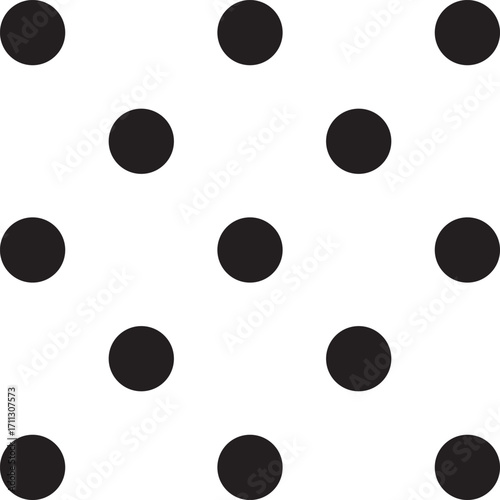 Black and white seamless circle pattern with cheese-like holes, a vector illustration for a food-themed backdrop