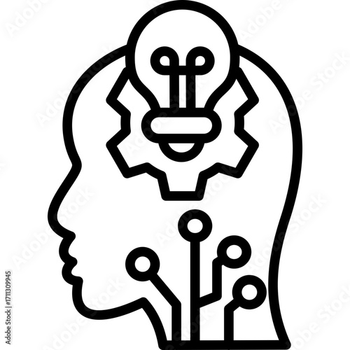 Critical Thinking line icon