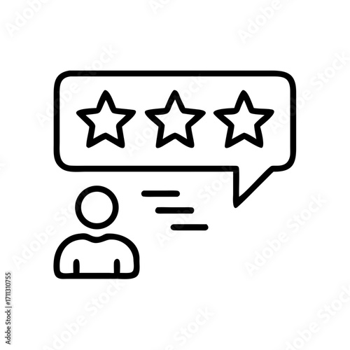 customer review outline icon