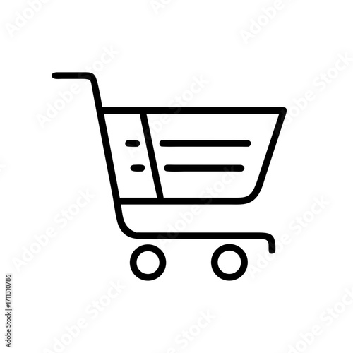 Shopping cart outline icon