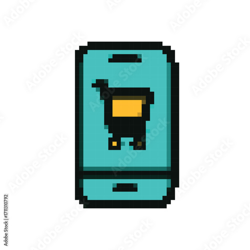 A Pixel Art Mobile Shopping