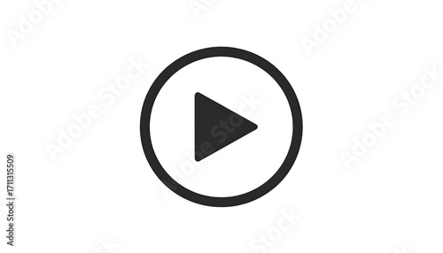 Play button icon with a colorful, glittery, or pixelated border