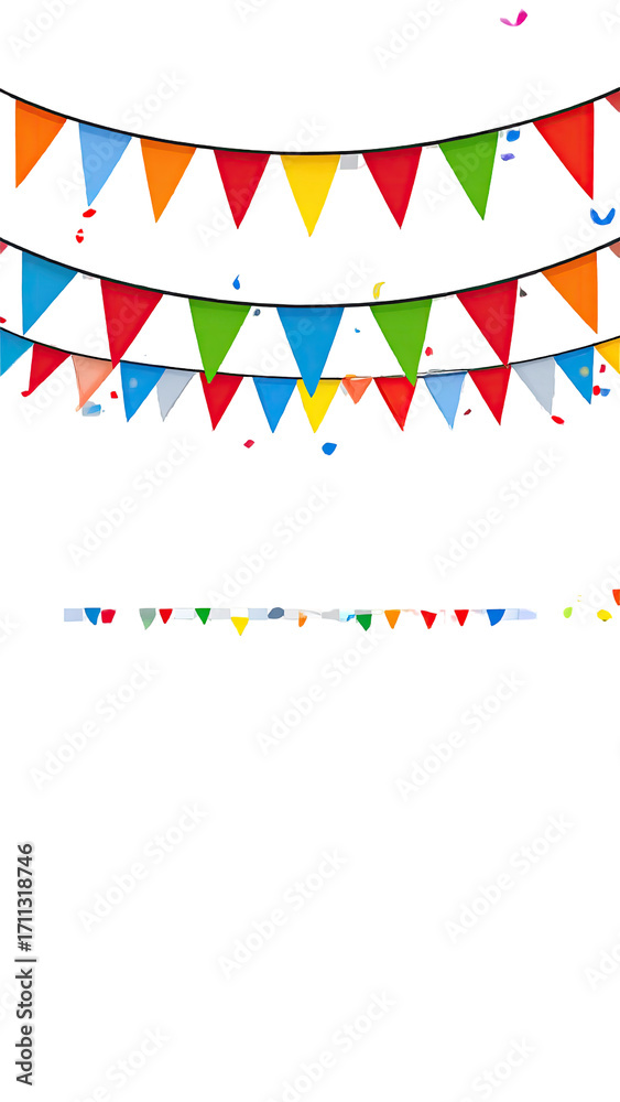 Obraz premium Vibrant party bunting