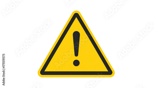 Yellow triangle warning sign
