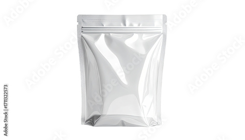 Blank white foil pouch