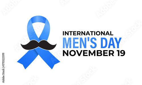 International Men’s Day, observed on November 19, honors men’s contributions, promotes health, gender equality, well-being and respect for a better world. For banner, social media, poster design. eps