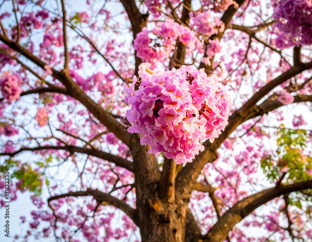 Obraz premium Pink blossoms on a tree