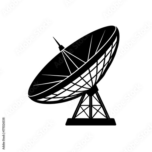 parabolic antenna dish symbol satellite 