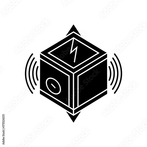 piezoelectric accelerometer icon vibration 
