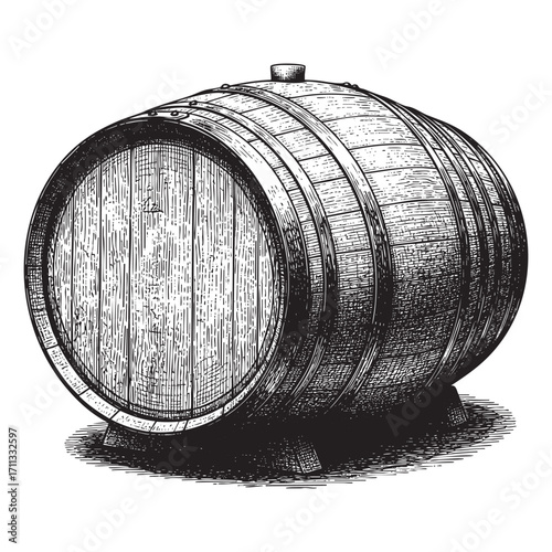 vintage single whiskey barrel