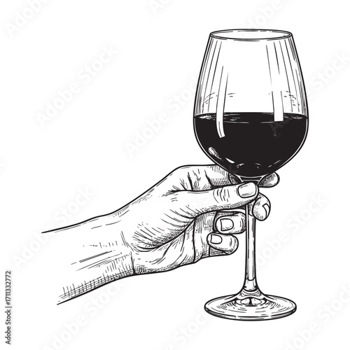 Glass of wine in hand