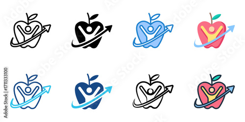 Nutrient Boost icon set multiple style collection 
