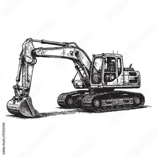 excavator contruction digger machine