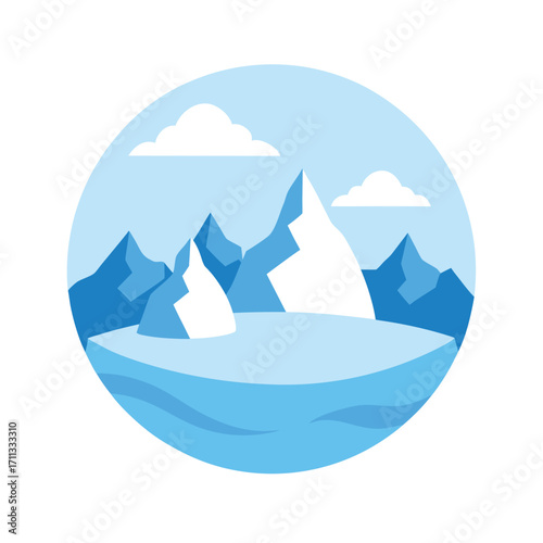 Arctic Wilderness White Background