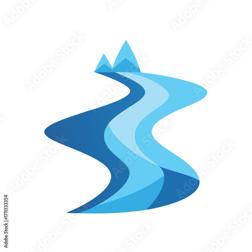 Crystal Clear Stream White Background