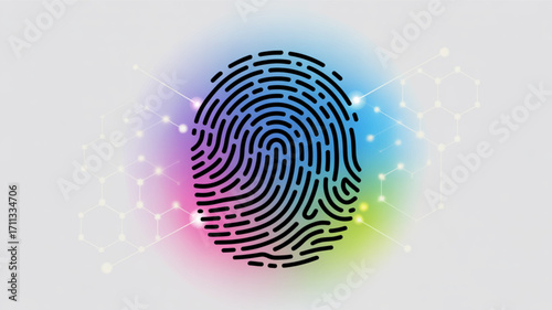 Fingerprint identification scan security authentication technology access control system biometric data