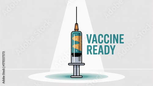 Vaccination shot injection syringe healthcare immunization medical treatment vaccine ready concept design