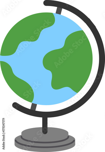 Globe Illustration for Geography Learning