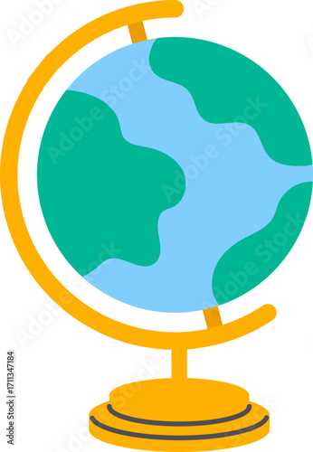 Globe Illustration for Geography Learning