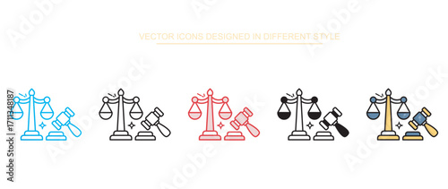 Law icon design with white background stock illustration