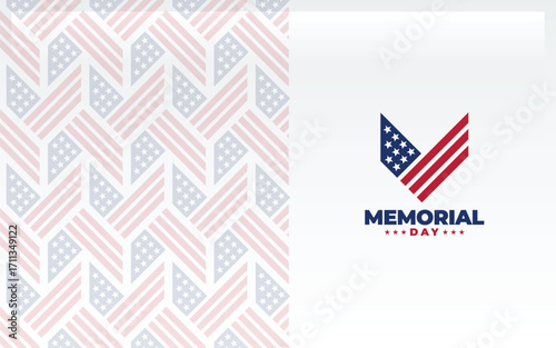Letter V logo formed USA flag and rank of soldiers as a symbol of veterans
