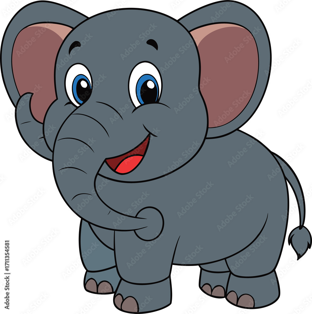 Naklejka premium cartoon elephant cartoon