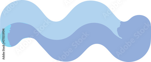 Abstract light blue wave pattern background design curve shape flowing water ocean sea ripple smooth vector art | editable eps